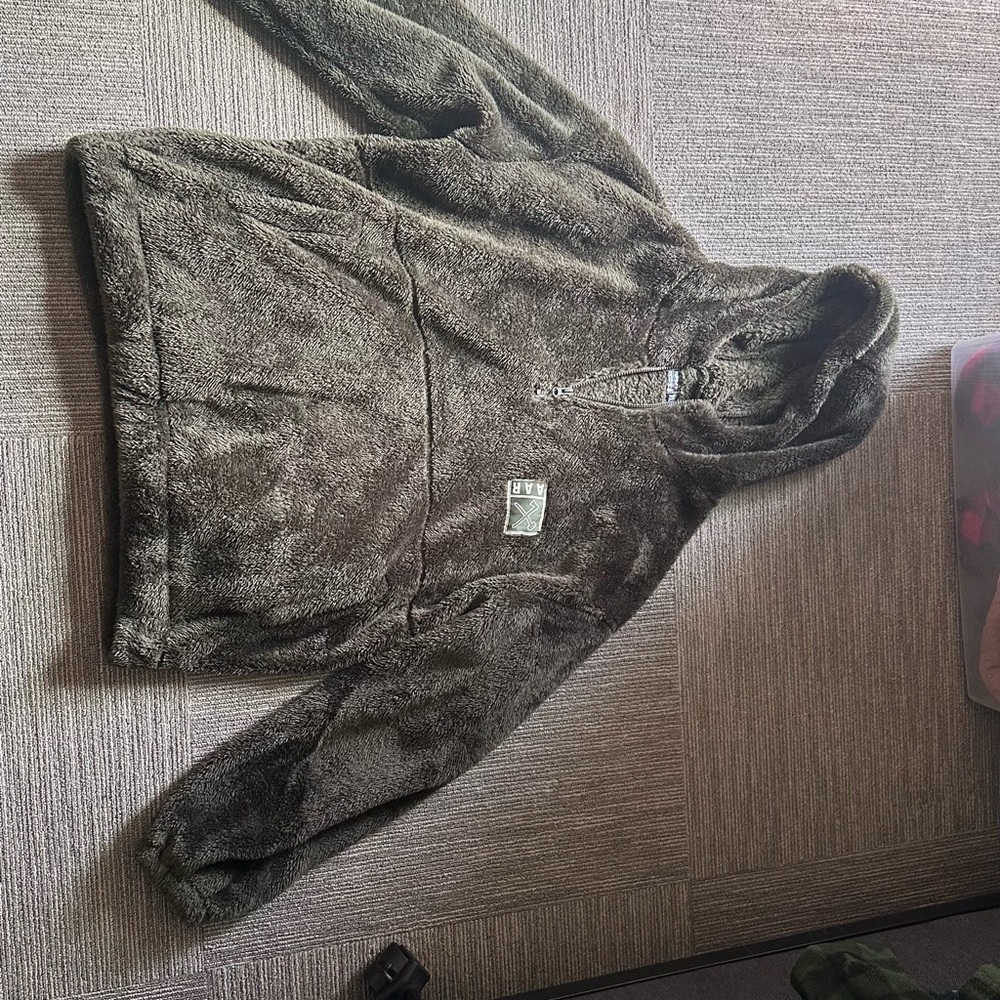 Men's Fleece Hoodie in Dark Olive